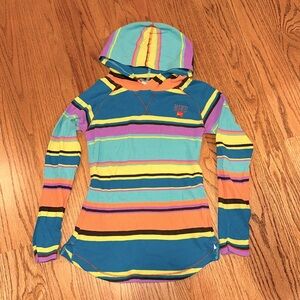 NIKE Kids Waffle Knit Long Sleeve Hooded T-shirt -M